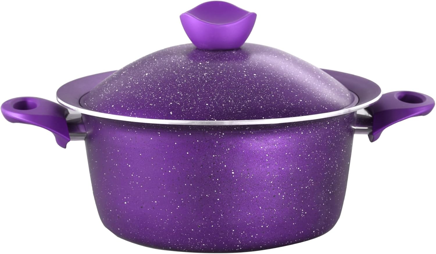 Kitchenia 28cm Deep Granite Pot Cookware Purple – Safqqa Egypt
