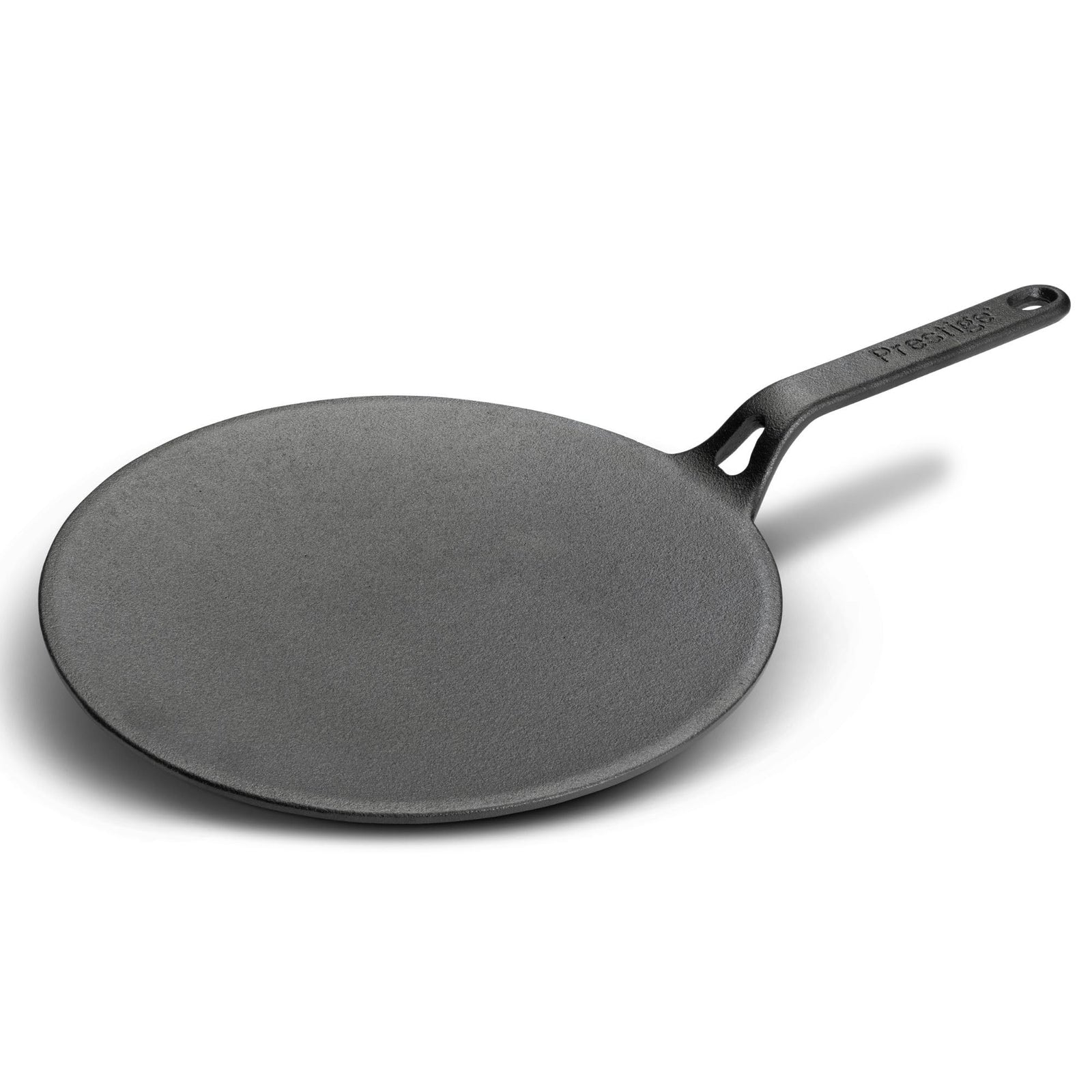 Prestige Cast Iron Curved Tawa 26 cm | Induction Base Tawa Pan for Roti/Chapati/Dosa with Stick Handle | Pre-Seasoned Cookware | PR48884