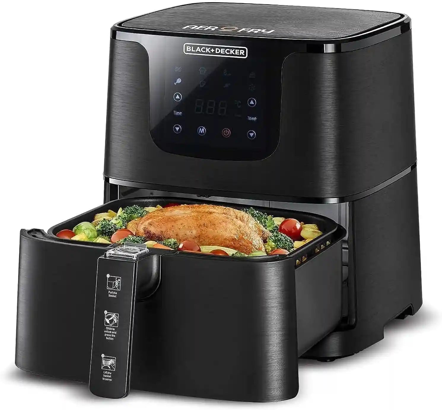 Black & Decker Digital AF700-B5 Pan - Black, 5.8L - Safqqa Egypt