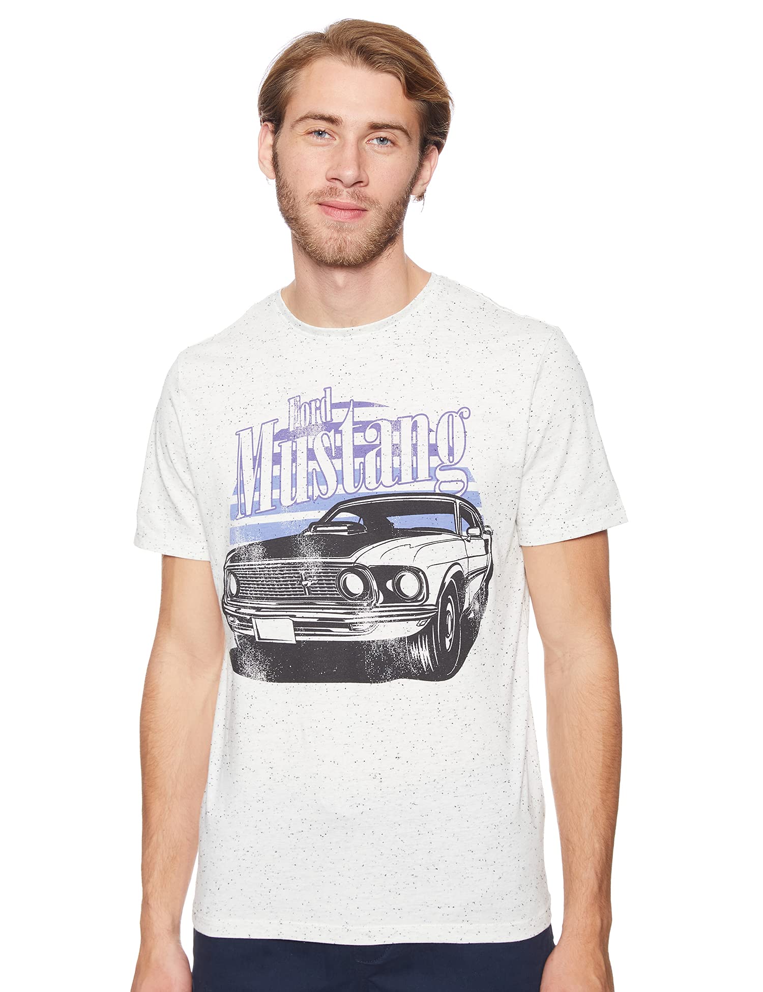 Matalan Men’s Cotton Car-Print Crew-Neck T-Shirt – Casual Everyday Style