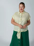 Chequered Shirt with Front Knot Detail and Short Sleeves