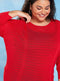 Splash Striped Top with Boat Neck and Long Sleeves - Safqqa