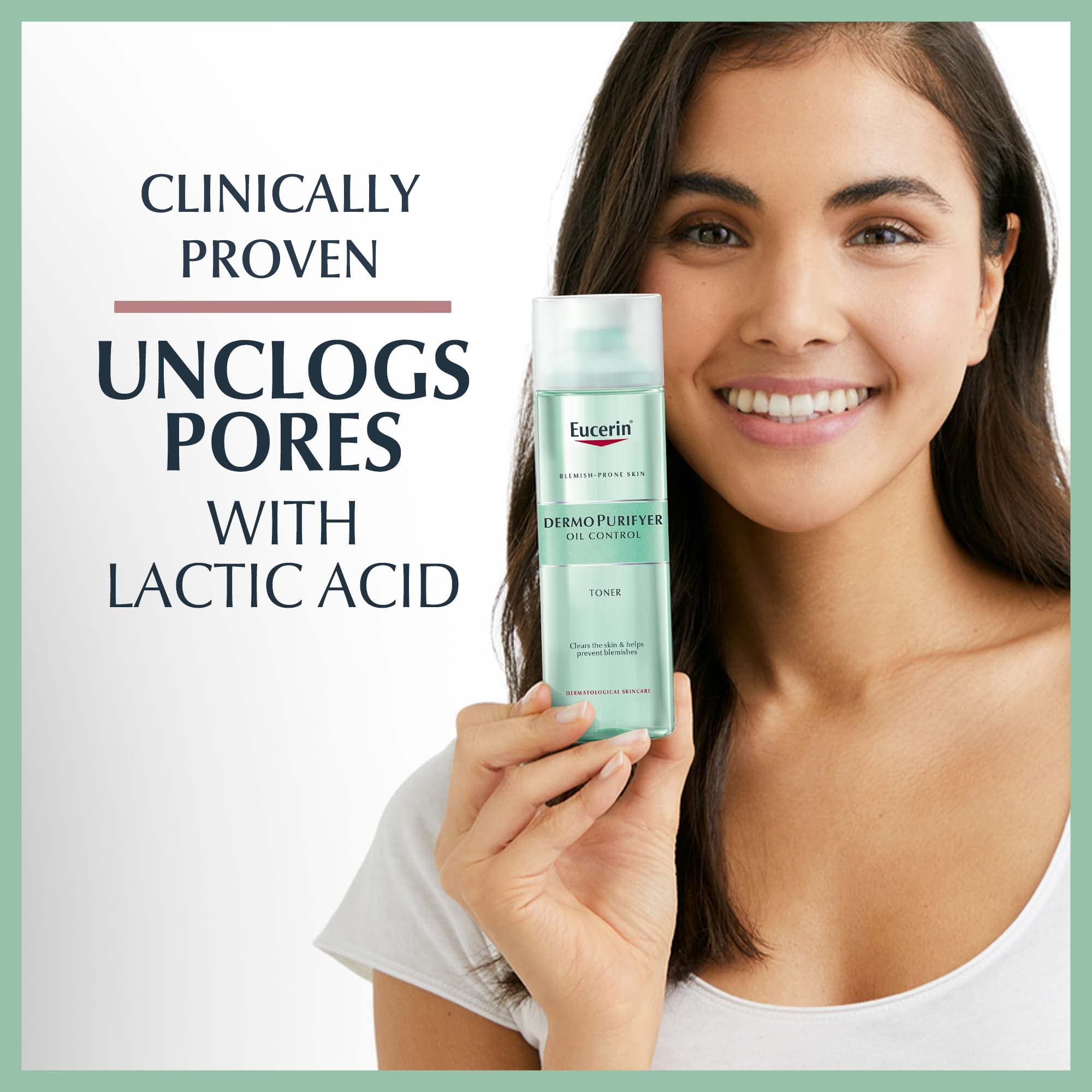 تونر يوسيرين ديرمو بيوريفير للتحكم في الزيوت، المصمم خصيصًا للبشرة الدهنية والمعرضة لظهور الحبوب. يحتوي على حمض اللاكتيك الذي يساعد على تنظيف المسام بعمق وتقشير البشرة بلطف دون أن يسبب الجفاف.