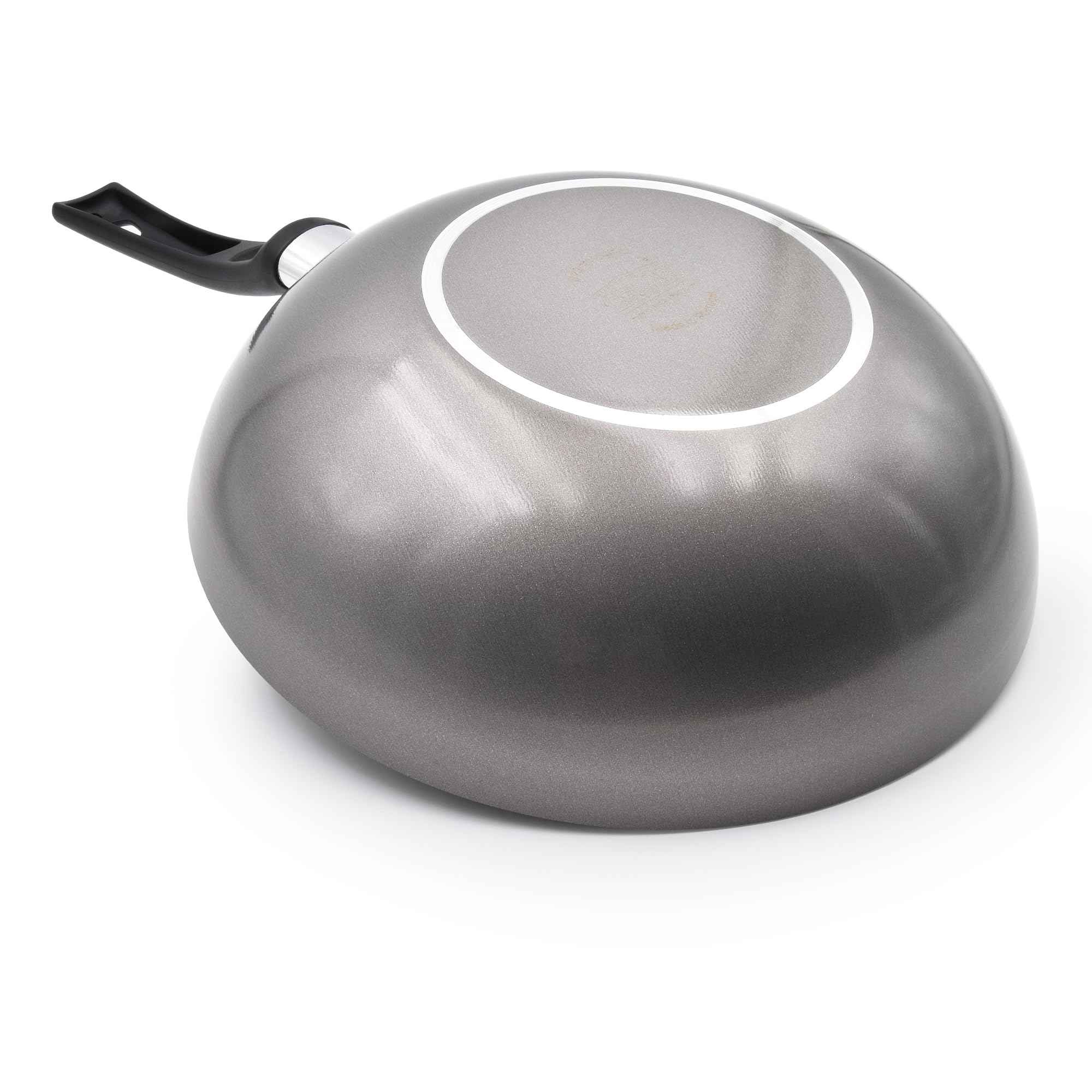 Celar Aluminum Soft Wok, 24 cm Diameter, Grey, Made In Portugal