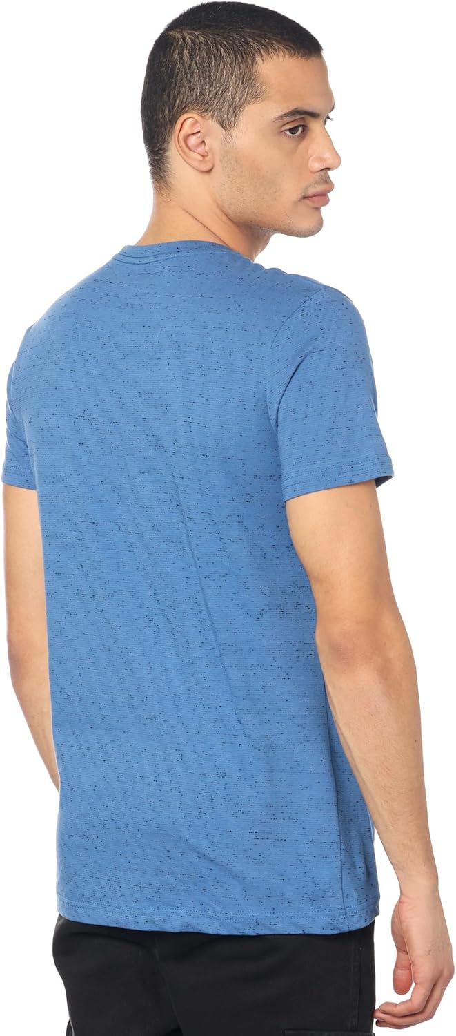 Ravin Men's Ribbed Crew Neck Solid Basic Cotton T-Shirt