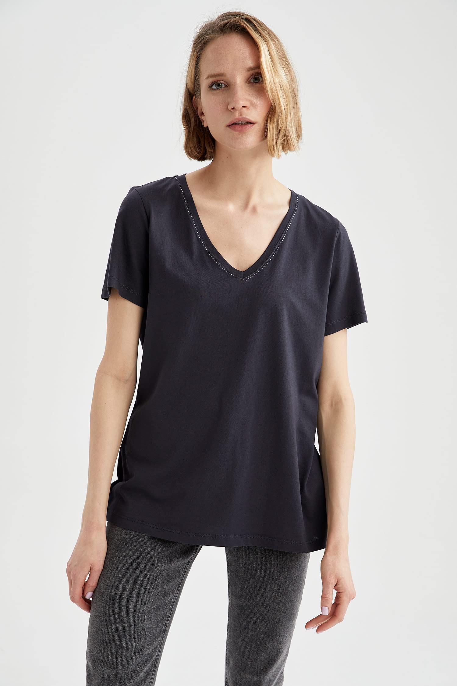 DeFacto womens U6406AZ T-Shirt