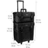 Shany Soft MakEUp Artist Rolling Trolley Cosmetic Case With Free Set Of Mesh Bags - Jet Black