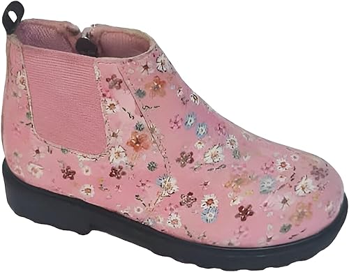 Skippy Girls' WIN23-SK103 Printed Flowers Half Boots