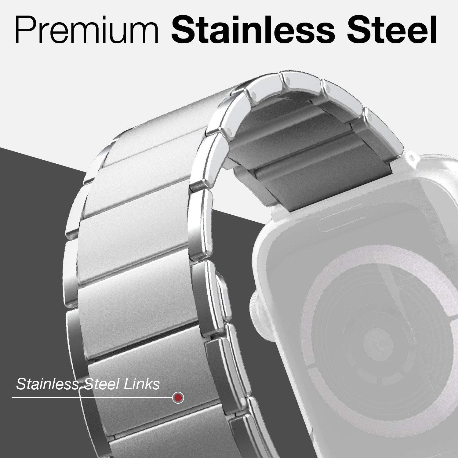 X-doria Classic Bands For apple Watch 42mm/44m - Silver