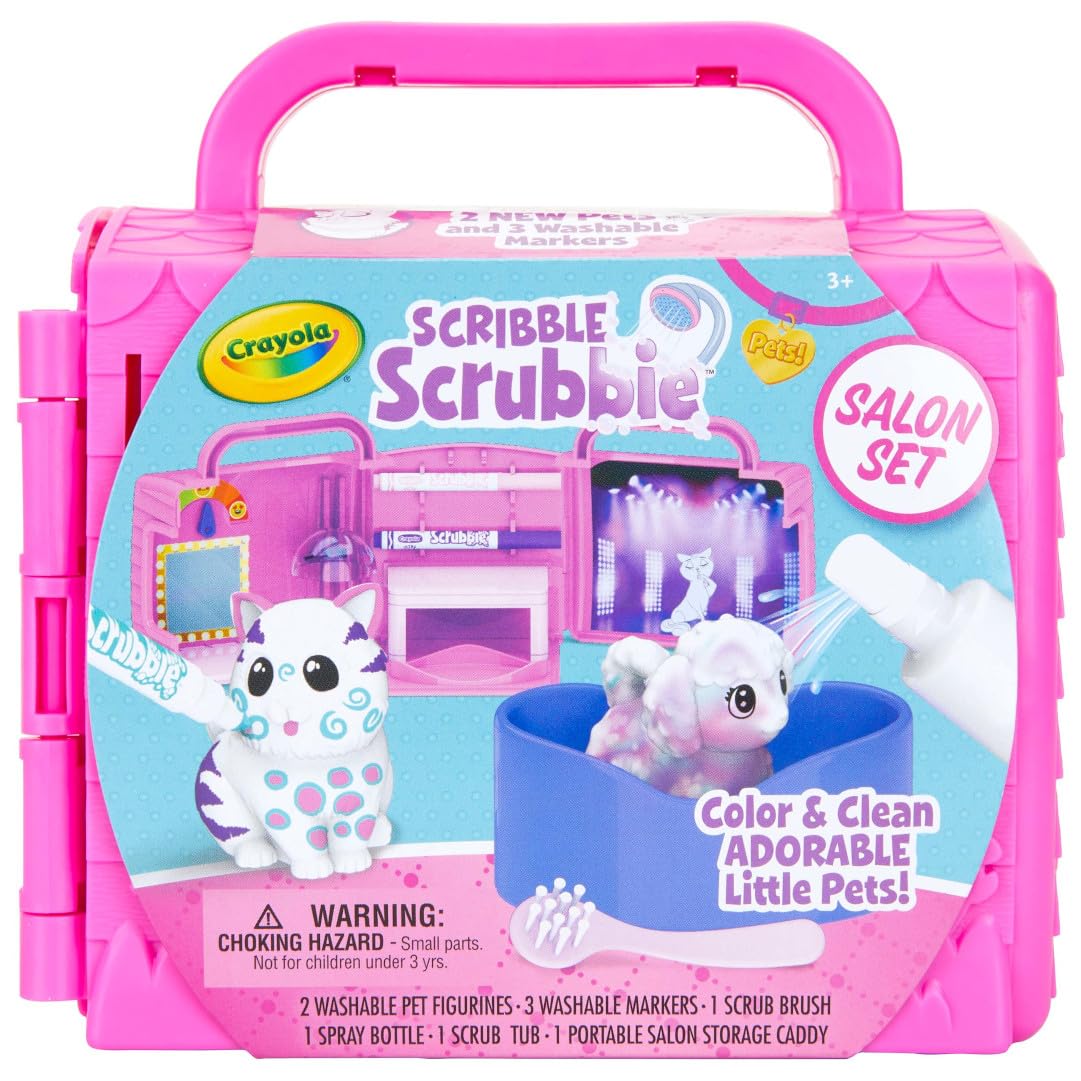 Crayola 74-7304-E-000 Scribble Scrubbie Pets Salon Playset for Kids