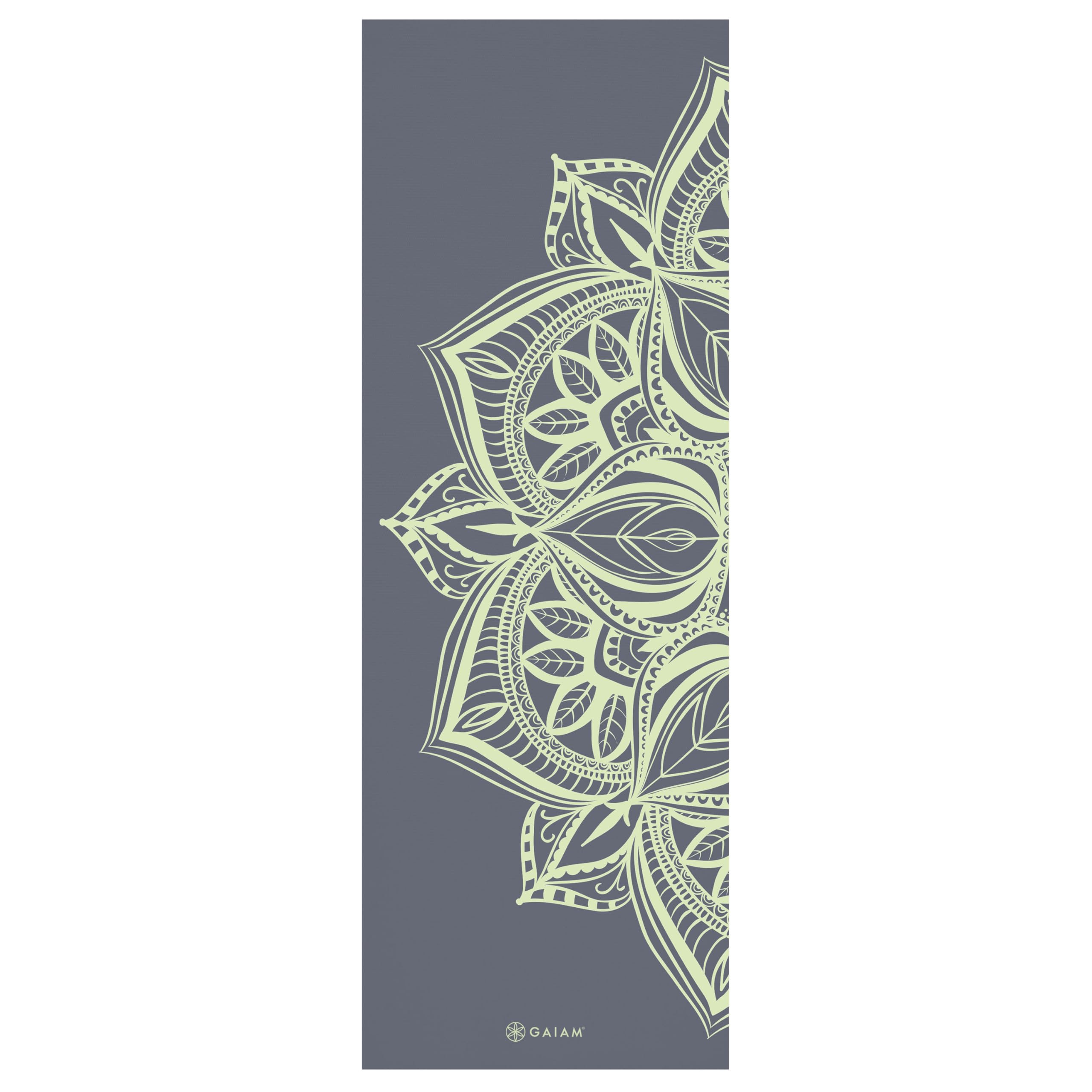 Gaiam Premium Yoga Mat 5 mm – Printed Thick Non-Slip Exercise Mat – Safqqa Egypt