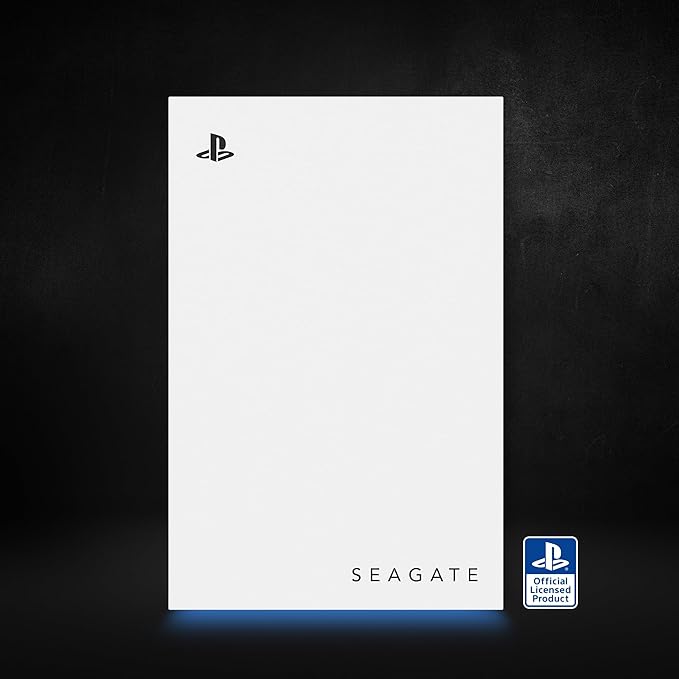 قرص تخزين خارجي  من ماركة سيجيت لأجهزة PS4 وPS5 سعة 2 تيرابايت موديل STLV2000202 لون أبيض