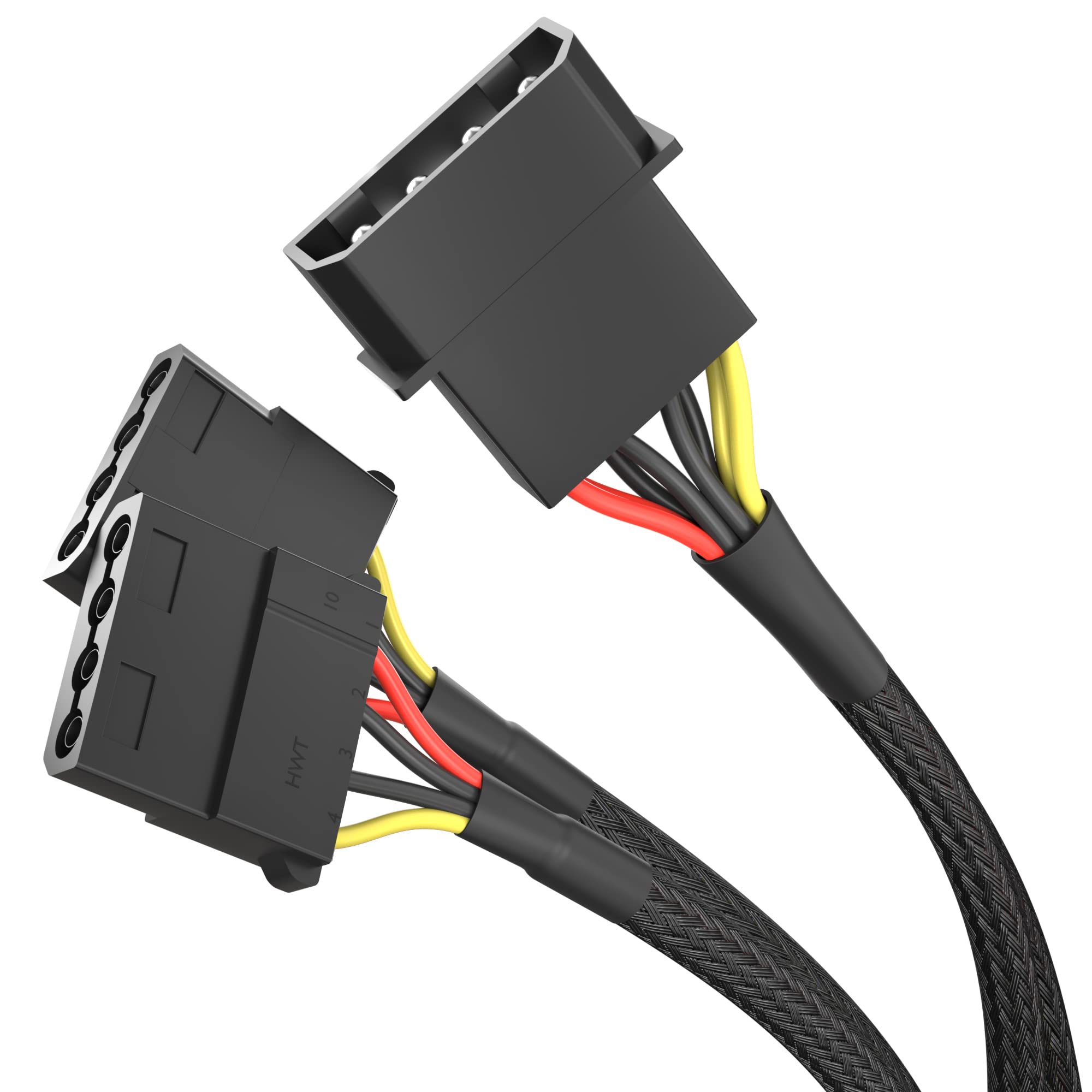 KabelDirekt 828 0.3m 30cm 4-pin Molex to 2x Y-cable black