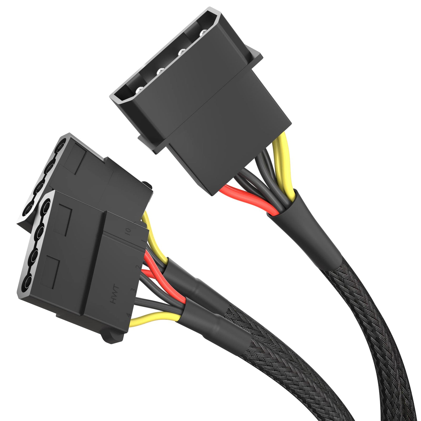 KabelDirekt 828 0.3m 30cm 4-pin Molex to 2x Y-cable black