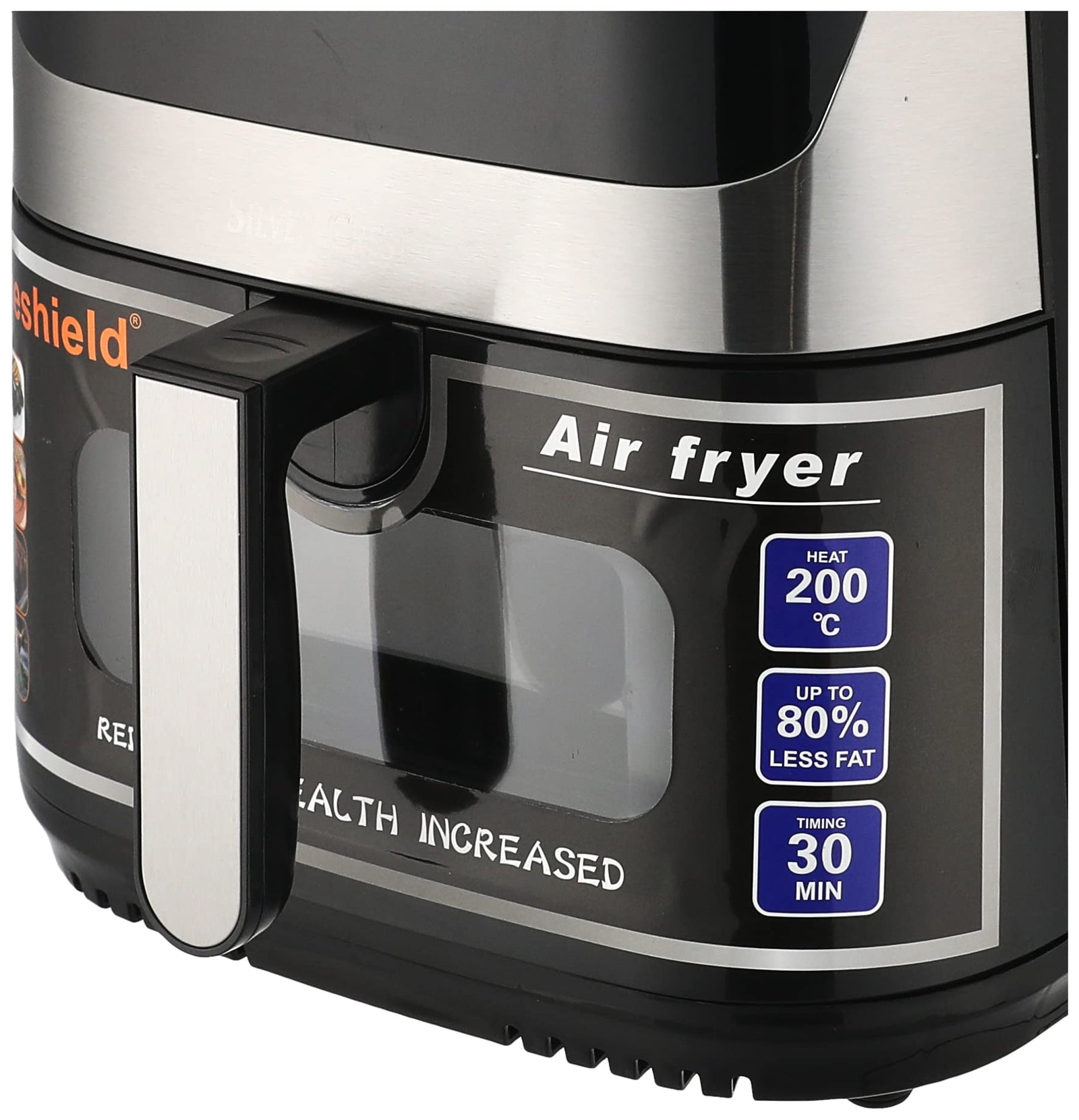 Silver Crest 10.5 Liter Air Fryer 1.Kg Performance Range 2200 Watt Rapid Air Convection Heating, YC-JD02B -