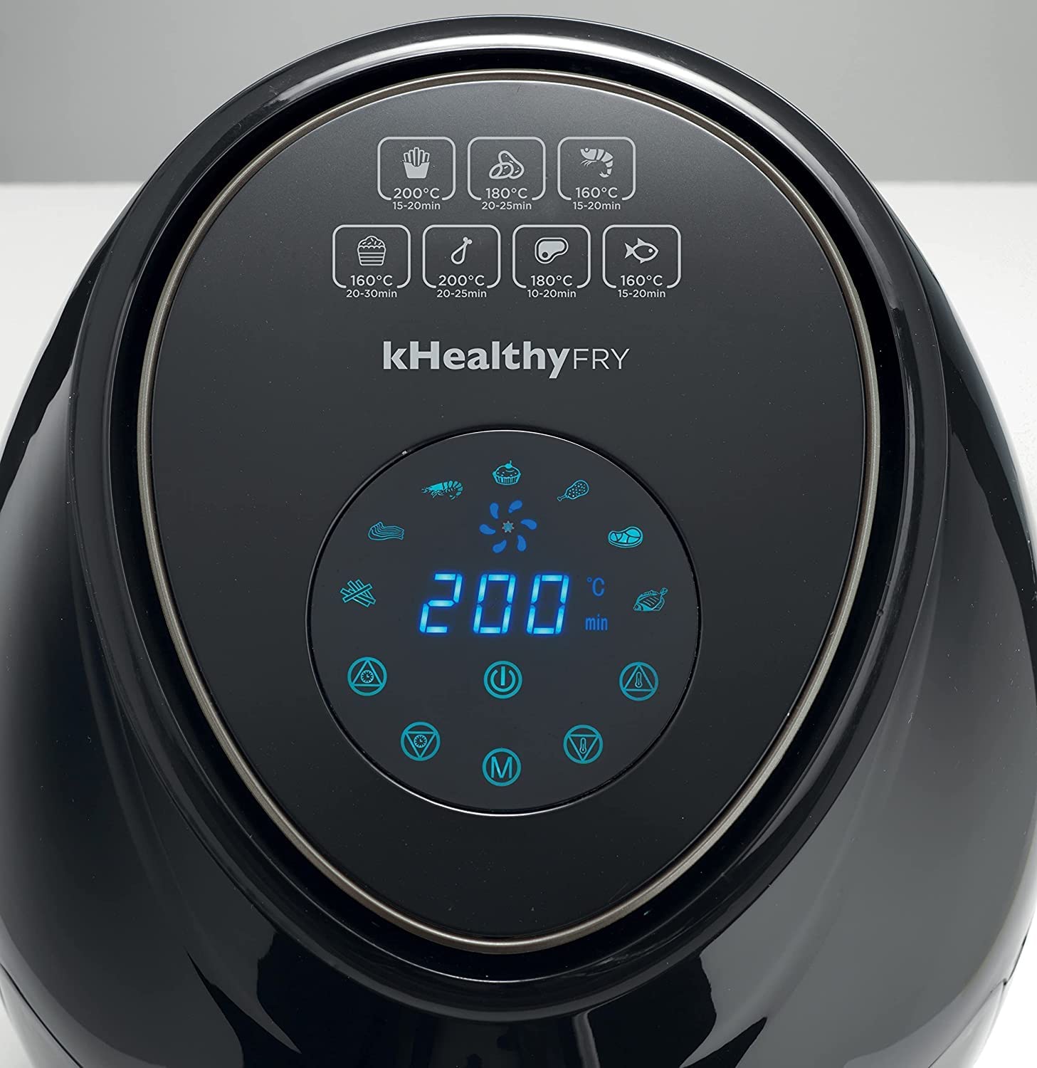 مقلاة هوائية رقمية كينوود KHealthyFry، 1.7 كجم، 1500 واط، أسود - HFP30.000BK - جهد إمداد 220 فولت و50 هرتز - جهد إمداد 220 فولت و50 هرتز