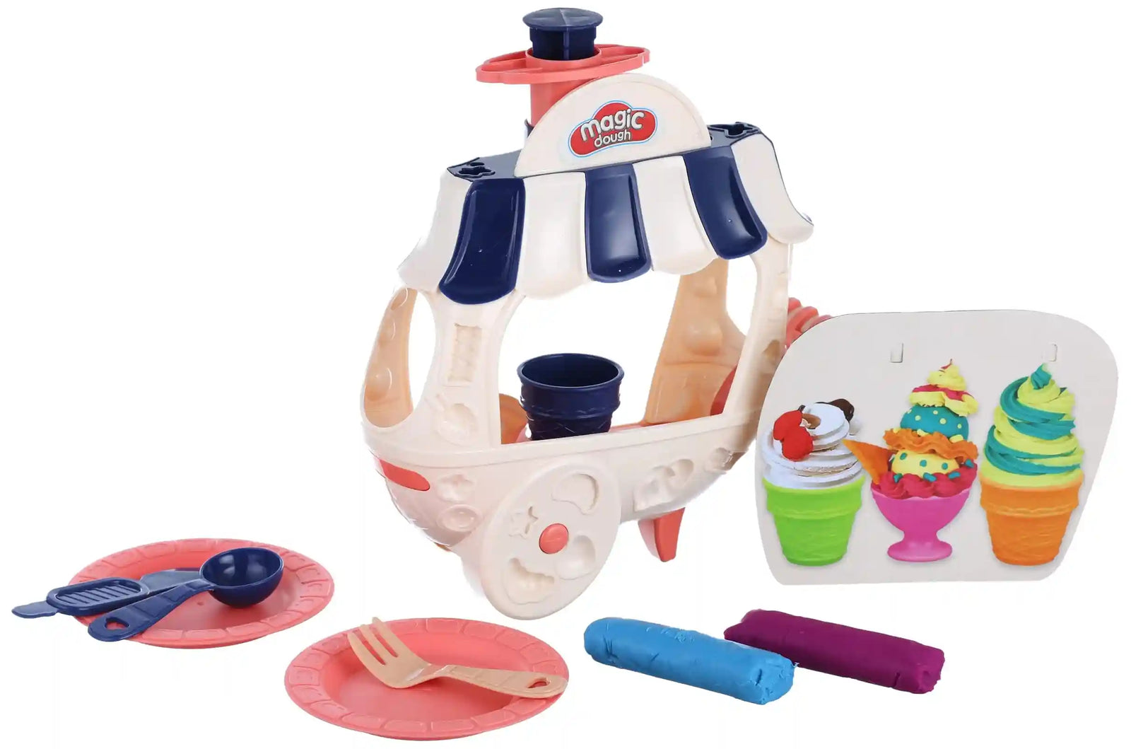 Magic Dough Happy Color Mud Ice Cream Cart With Clay Collection And Tools - - Safqqa Egypt