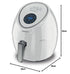 Kenwood Airfryer 5.5l, Large 5.5litre/2.4kg Capacity- White - HFP50.000WH (International Warranty) - 220V supply voltage and 50Hz - Safqqa Egypt