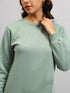 Styleville.in Women Sweatshirt Mint Green Soft Casual Warm Wear