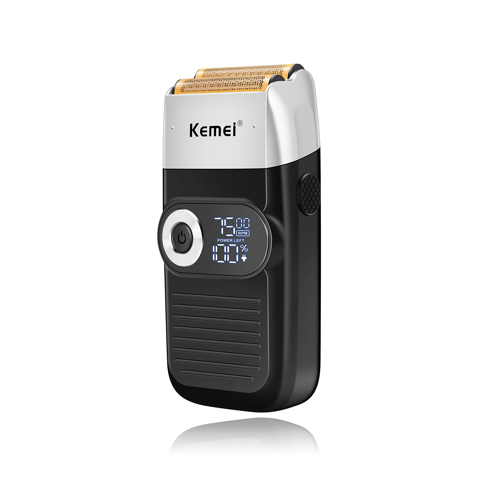 Kemei Foil Shavers for Men Electric Razor with Bald Trimming Cordless Electric Shavers with LED Display 2 in 1