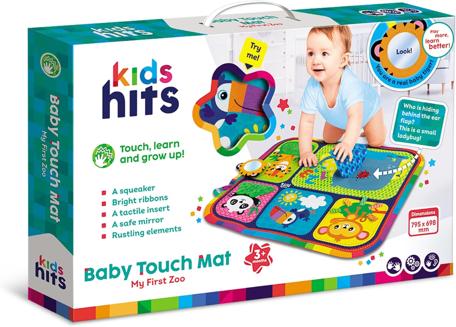 Kids Hits Baby Touch Mat My First Zoo Sensory Play Mat 3+ Months – Safqqa Egypt