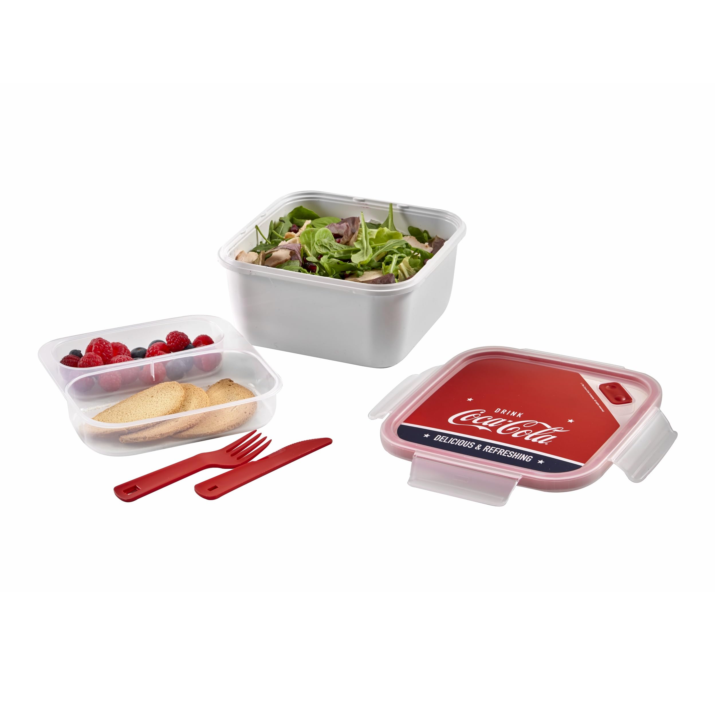 Snips Coca-Cola Square Lunch Box 1.4 L- Made in Italy Lunch Box 0% Bpa