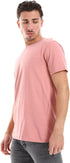 Ravin Men's Ribbed Crew Neck Solid Basic Cotton T-Shirt