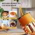 KELVEE 435ml Glass Tumbler with Lid and Silicone Straw Multi Color