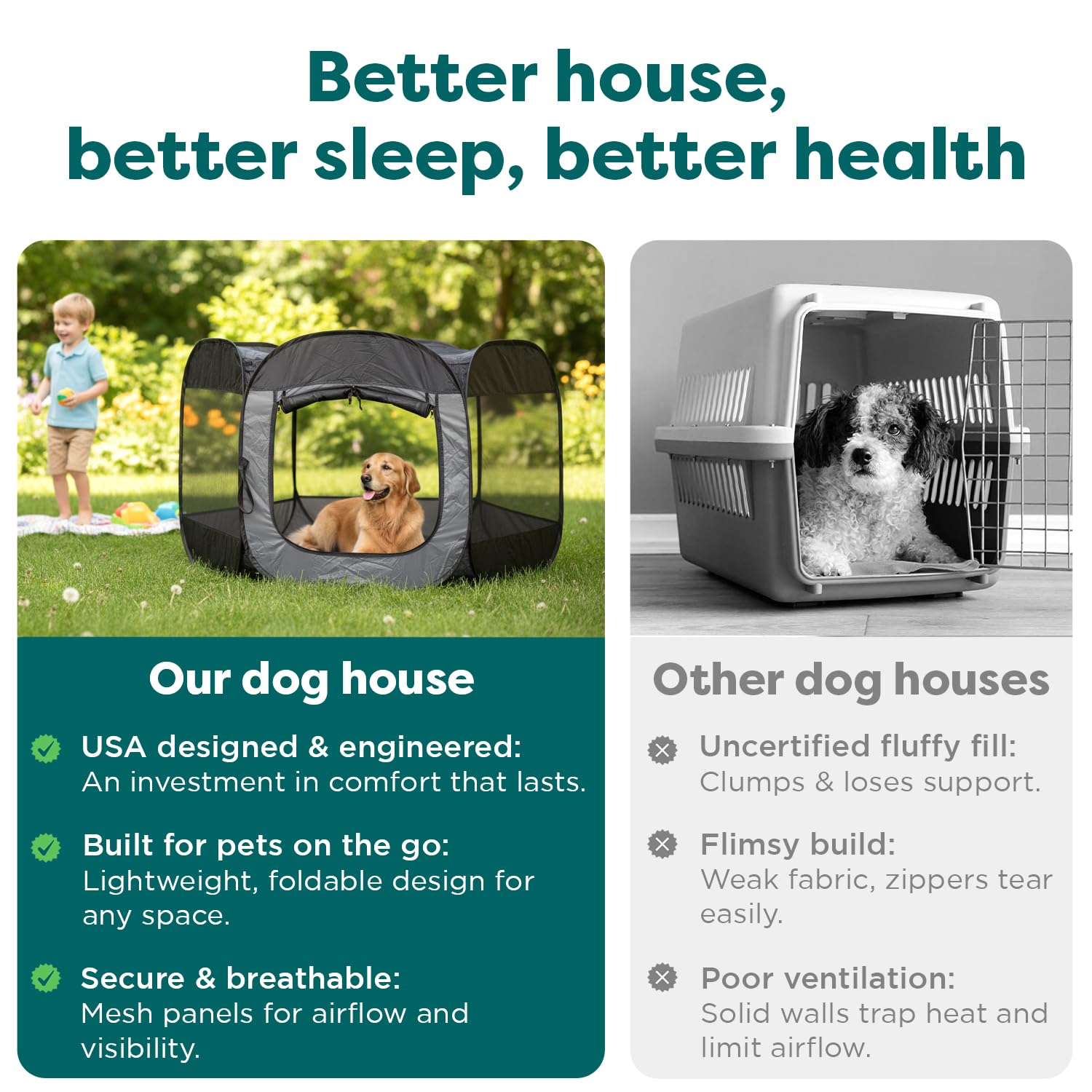 يوفر هذا القفص القابل للحمل مساحة آمنة ومريحة للحيوانات الأليفة للعب أو الاستراحة. مصنوع من شبكة متينة وإطار قوي يسمح بتهوية جيدة ويحافظ على سلامة الحيوانات.