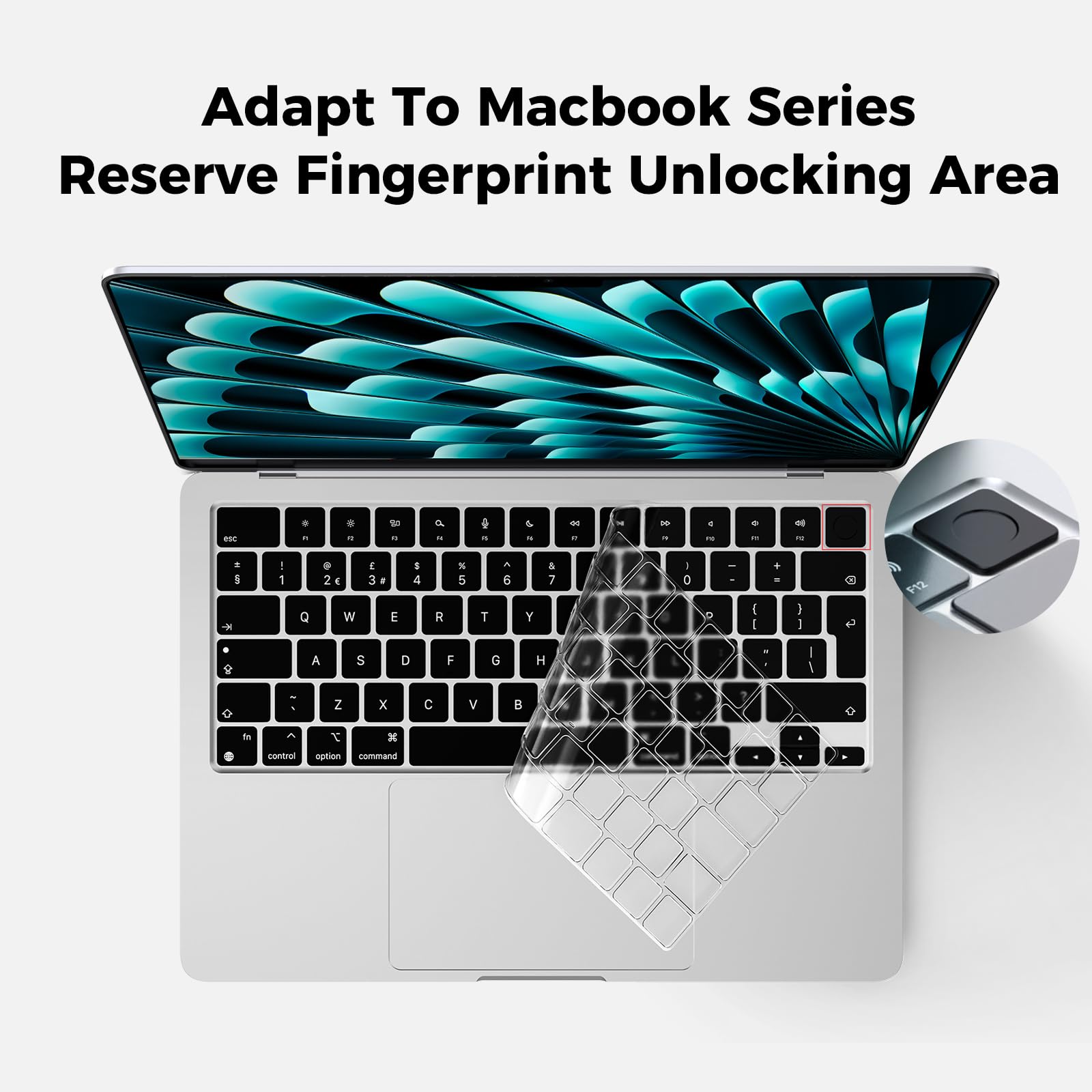 EooCoo Keyboard Cover compatible for 2023 M2 Macbook Air 15
