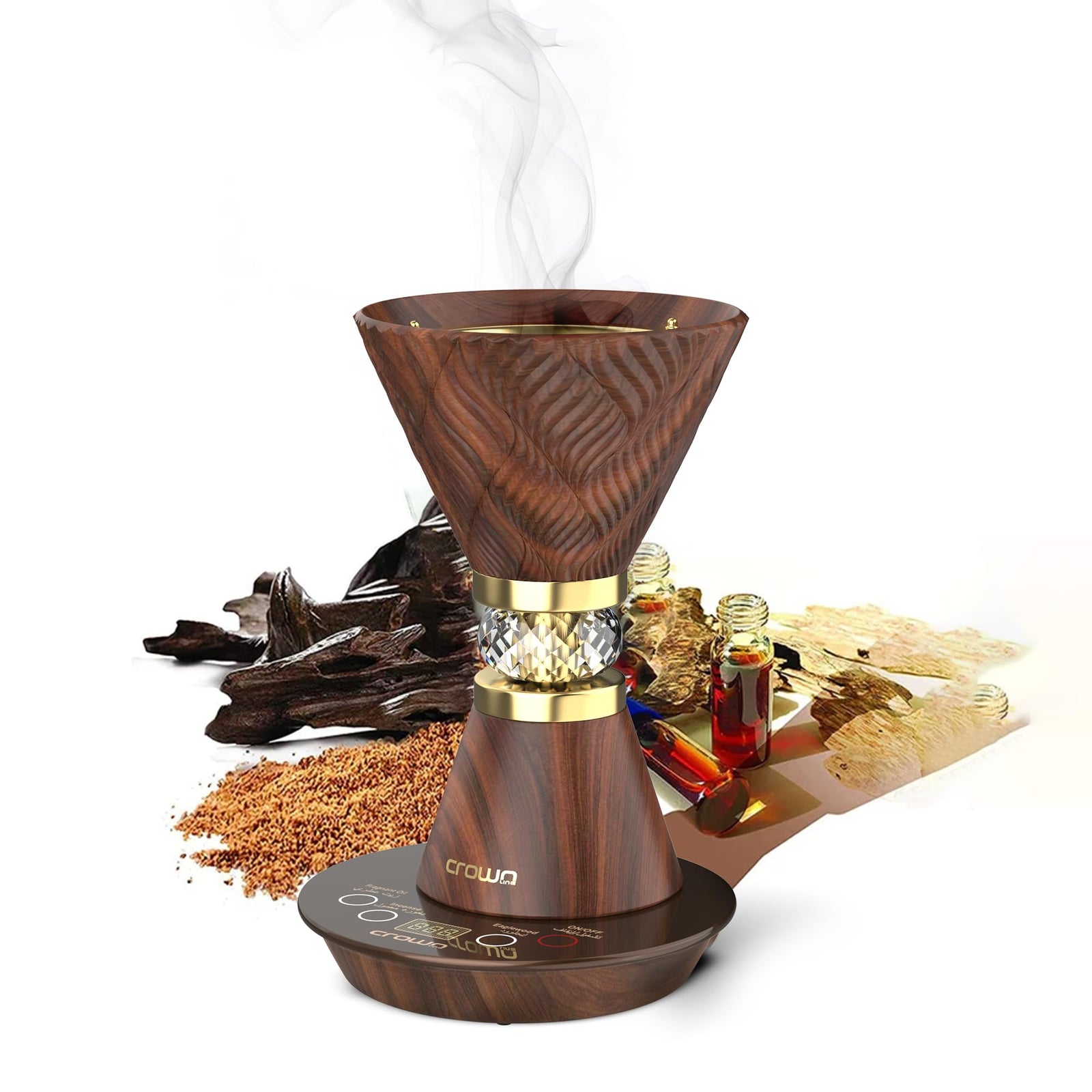 بخر البخور الكهربائي من كراون لاين بين الأناقة والتقنية الحديثة ليمنحك تجربة عطرية فاخرة. يتميز بنظام تحكم ستريكس بخمس نقاط مع إمكانية ضبط درجة الحرارة بدقة، مما يسمح بإطلاق روائح البخور والعطور والزيوت العطرية