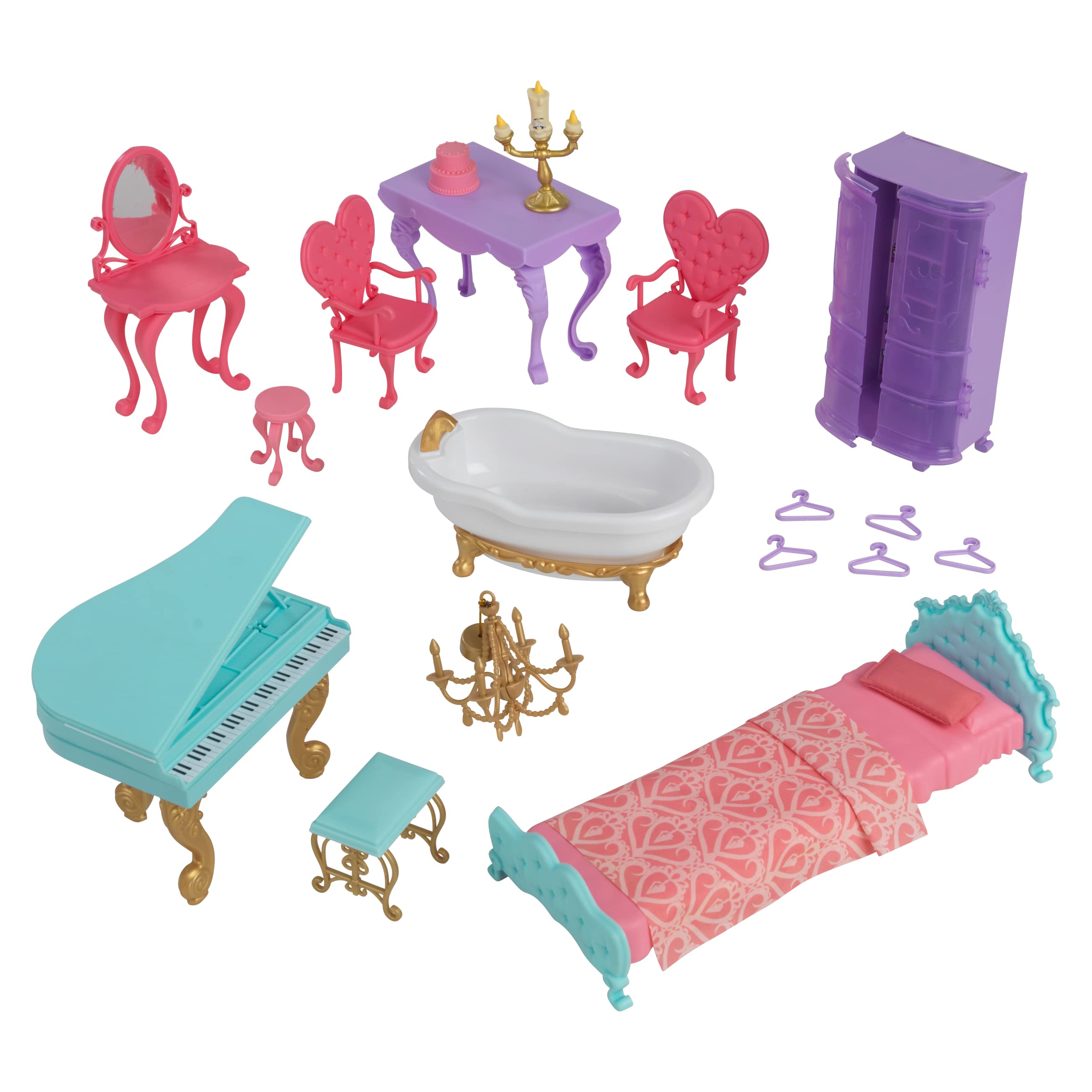 KidKraft Disney Princess Dollhouse Play Set ,30 cm Dolls, Toy for Children from 3 Years