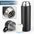 DEVICE OF URBAN INFOTECH Vacuum Insulated Flask Water Bottle, Double Wall Stainless Steel Thermal Bottle with Lid 3 Cup for Hot & Cold Water, Coffee Travel Thermos for Office & Outdoor (Black)- Damage Box - Have Scratches