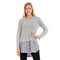 JAMILA Women Decorative Buttons Round Top SHIRT