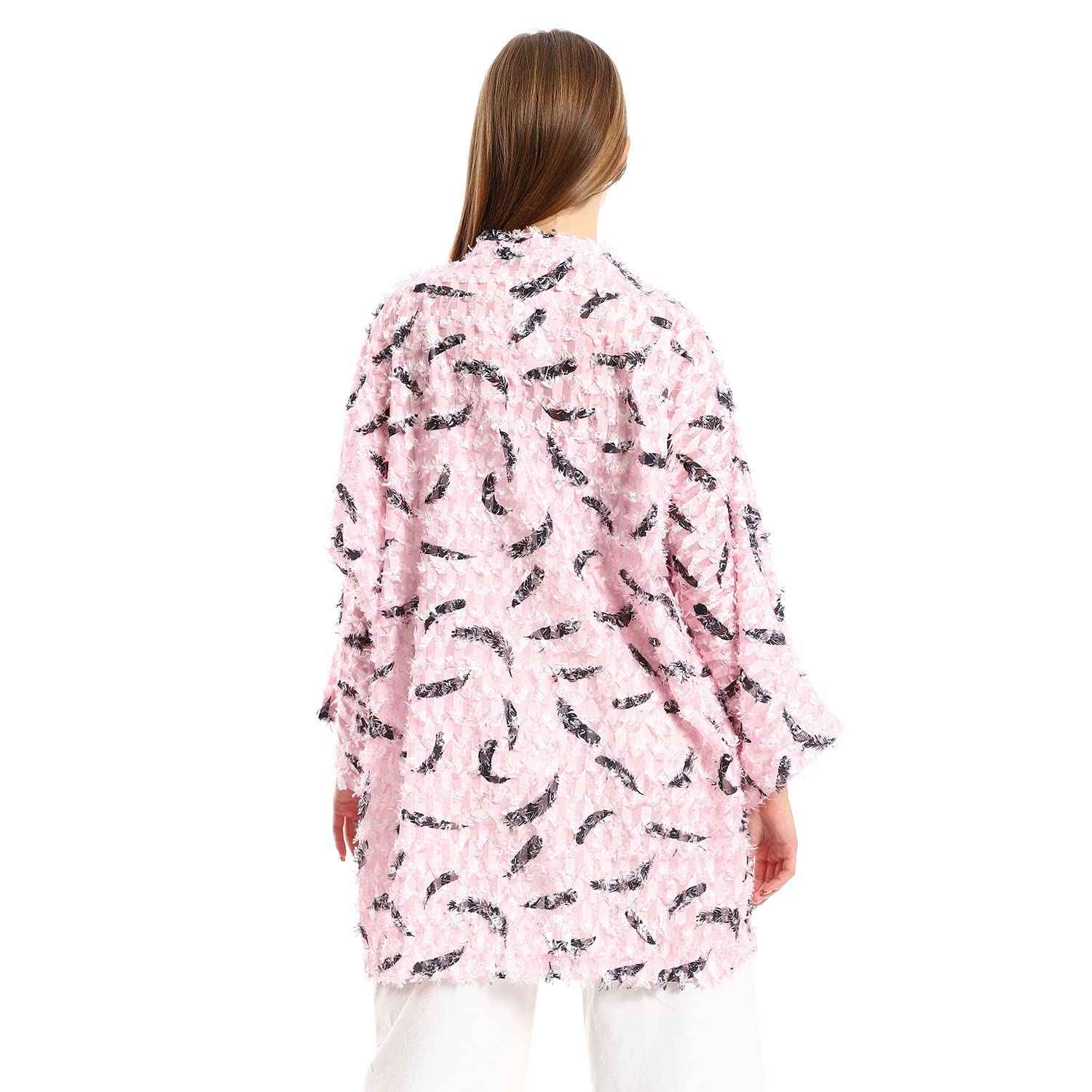 JAMILA Women Eyelash Long Sleeves Kimono ROBE
