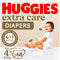 Huggies extra care diaper size 4, 8-14kg, 68pcs - made in europe
