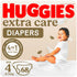 Huggies extra care diaper size 4, 8-14kg, 68pcs - made in europe