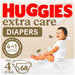 Huggies extra care diaper size 4, 8-14kg, 68pcs - made in europe