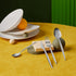 Karaca 316 Stainless Steel 84-Piece Cutlery Set, Silver Flatware Collection