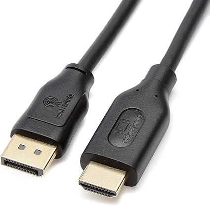 كابل Amazon Basics DisplayPort إلى HDMI – دقة 4K بطول 6 قدم