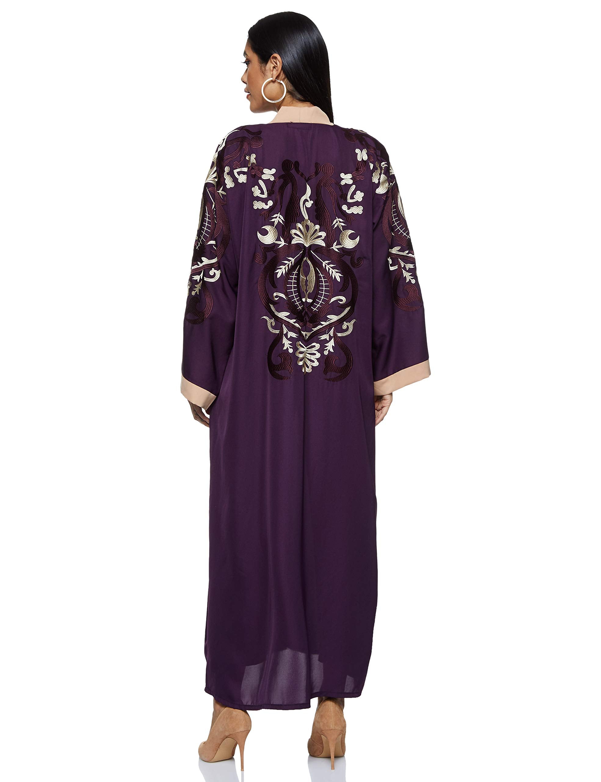 Nukhbaa Womens Purple Abaya