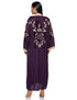 Nukhbaa Womens Purple Abaya