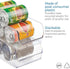iDesign Linus Plastic Can Organizer with Lid – Clear Medium Fridge & Pantry Storage