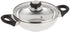 Anjali Fiesta Stainless Steel Kadai with Lid – 1.3 Litres