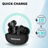 Honeywell Moxie V1200 True Wireless Bluetooth Earbuds – 26H Playtime, Type-C Fast Charging, IPX4 Water Resistant, Bluetooth 5.3, Touch Control, Voice Assistant – Black