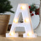 Spaceshoop Small illuminated Alphabet Letter Lights, Battery Operated, White Color - Safqqa