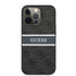 CG MOBILE غطاء جلد PU مع شريط مطبوع متوافق مع iPhone 14 Pro Max (6.7") غطاء جلدي أنيق، تصميم عصري، حماية من الصدمات والسقوط، غطاء خلفي مرخص رسميًا (رمادي)
