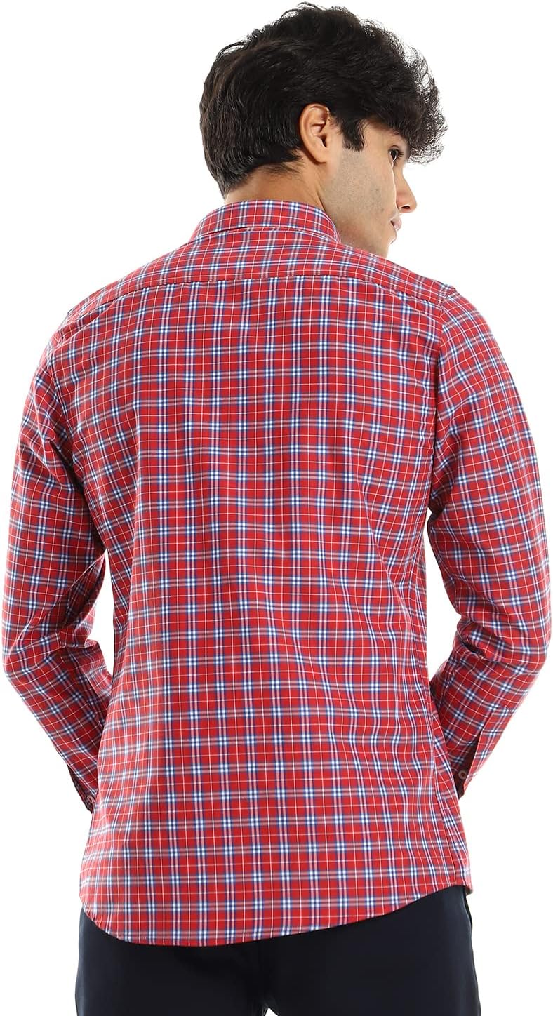 Andora Men's Checkered Long Sleeve Shirt - Model 34W23M3905