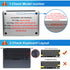 EooCoo Keyboard Cover compatible for 2023 M2 Macbook Air 15" A2941,2022 M2 Air 13.6" A2681,2021-2023 M3/M2/M1 Pro 14" A2918 A2992 A2779 A2442 / Pro 16" A2991 A2780 A2485, EU Layout, TPU Clear