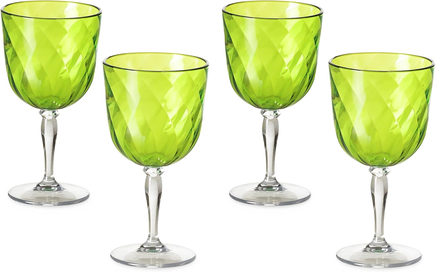 Omada Design Set of 4 Acrylic Glasses for Water and Wine